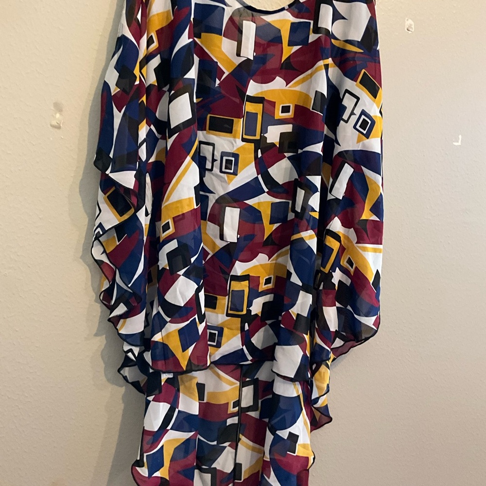 Colorful Geometric Pattern Dress